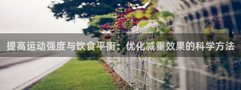 德国意昂集团：提高运动强度与饮食平衡：优化减重效果的科学方法