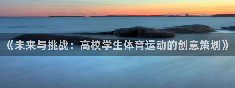 杏悦2代理：《未来与挑战：高校学生体育运动的创意策划》